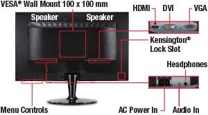   ViewSonic VX2452MH 24 Inch 2ms 60Hz 1080p Gaming