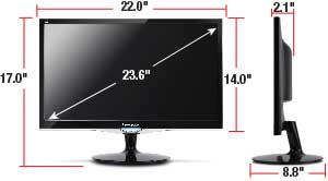   ViewSonic VX2452MH 24 Inch 2ms 60Hz 1080p Gaming